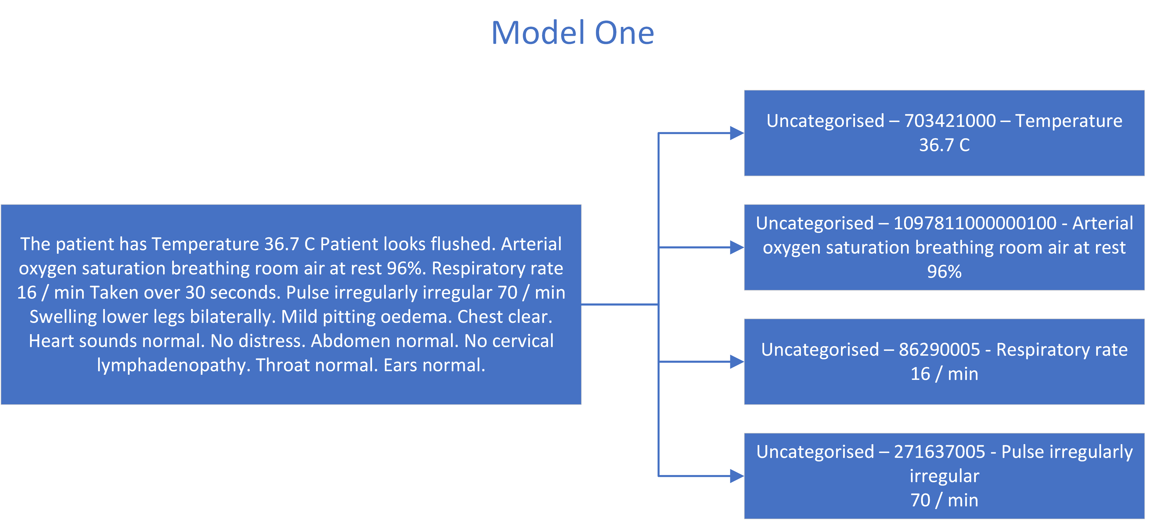 Free text with multiple clinical codes